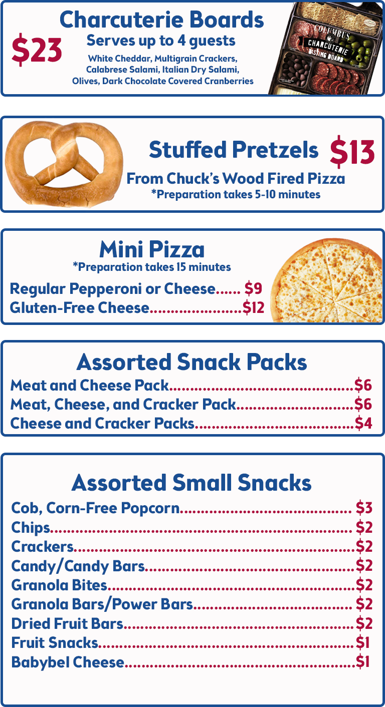 Snack Menu Long